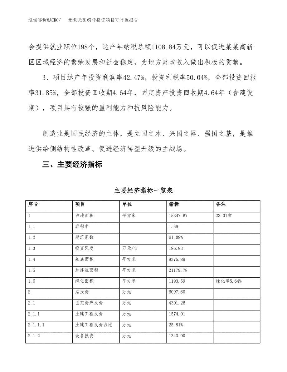 无氧光亮铜杆投资项目可行性报告(园区立项申请).docx_第5页