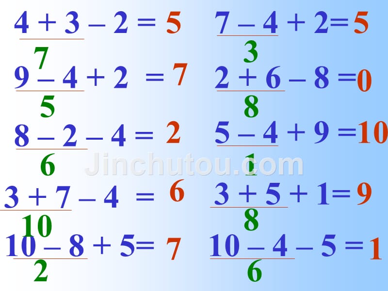 一年级数学加减练习,成才系列_第1页