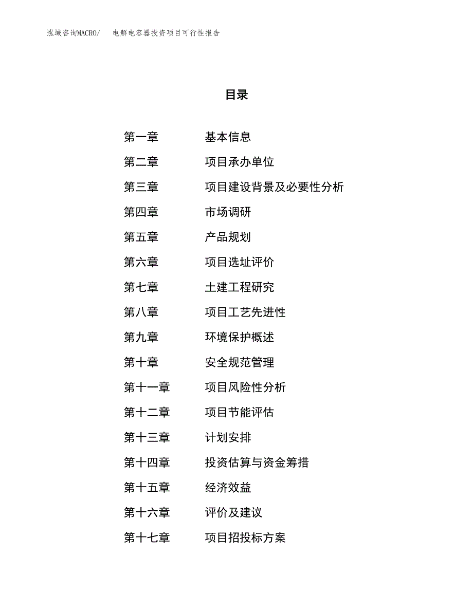 电解电容器投资项目可行性报告(园区立项申请).docx_第1页