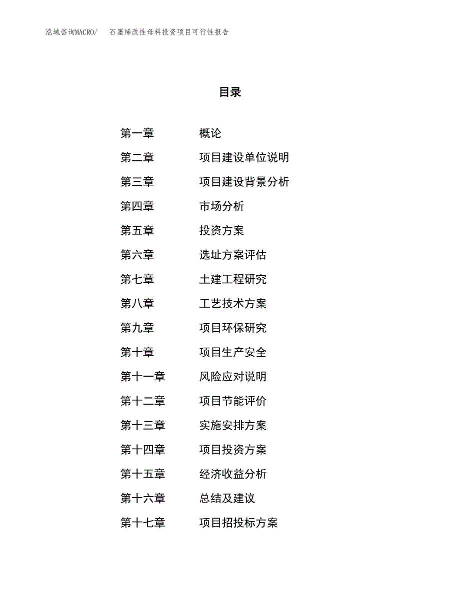 石墨烯改性母料投资项目可行性报告(园区立项申请).docx_第1页