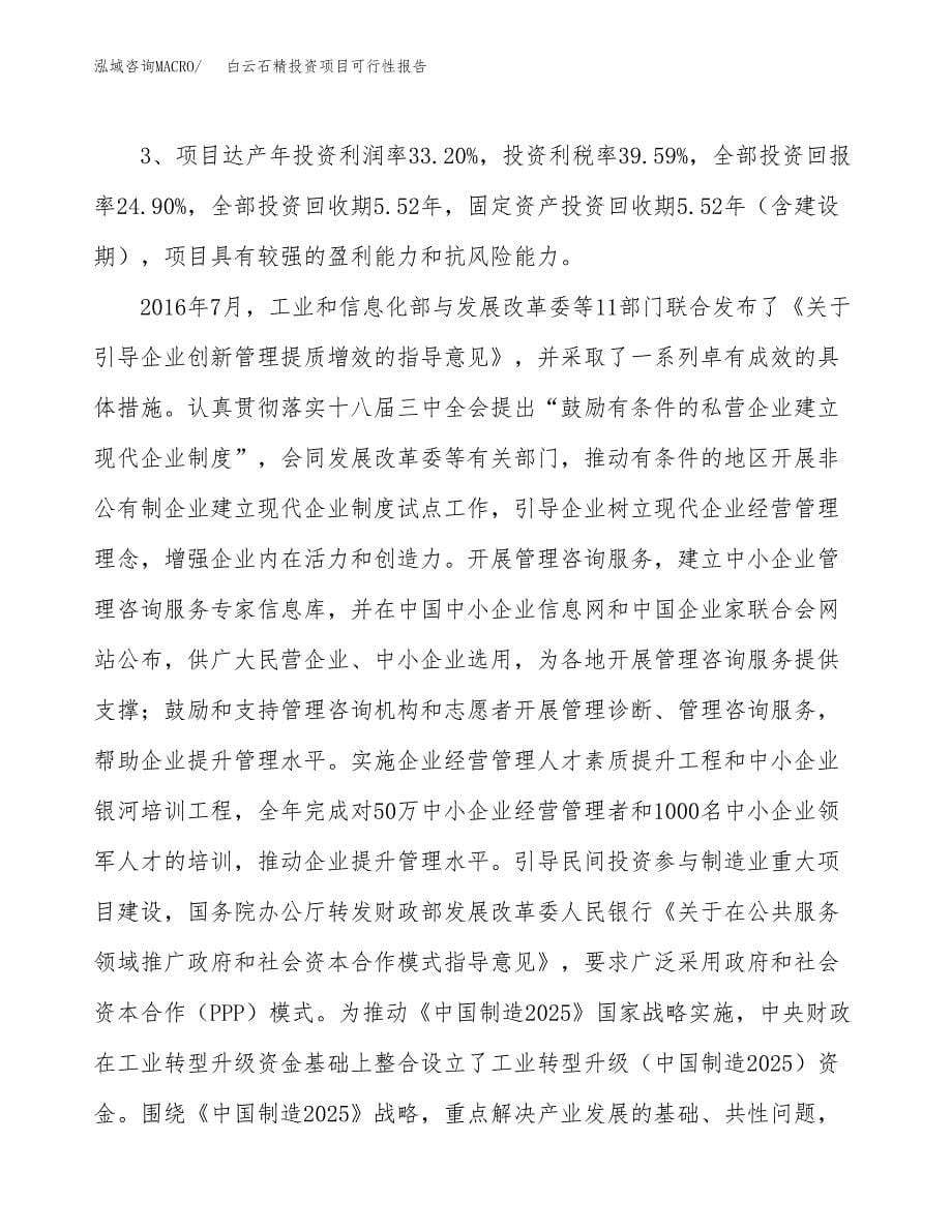 白云石精投资项目可行性报告(园区立项申请).docx_第5页