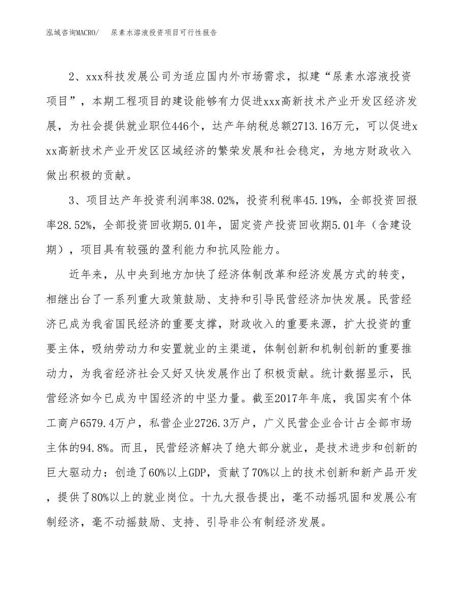 尿素水溶液投资项目可行性报告(园区立项申请).docx_第5页