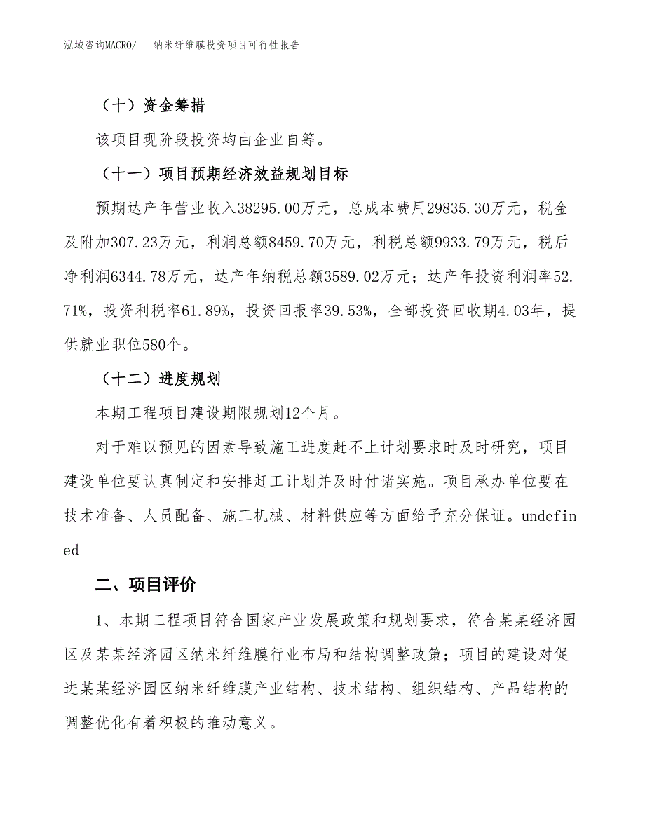 纳米纤维膜投资项目可行性报告(园区立项申请).docx_第4页