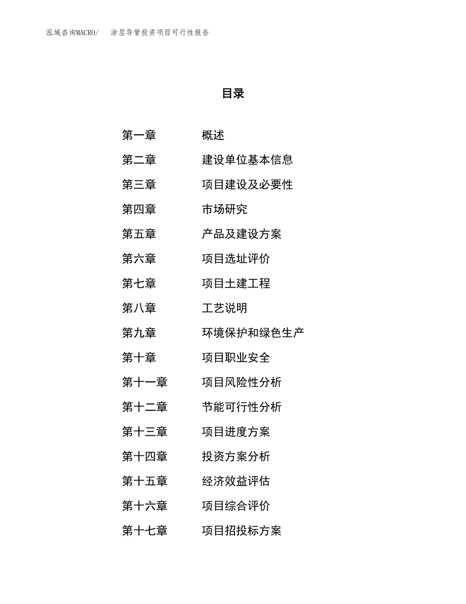 涂层导管投资项目可行性报告(园区立项申请).docx_第1页