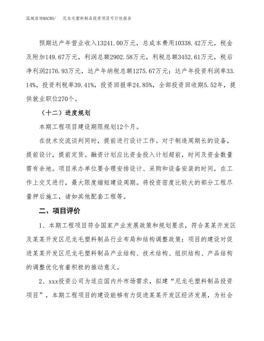 尼龙毛塑料制品投资项目可行性报告(园区立项申请).docx_第4页