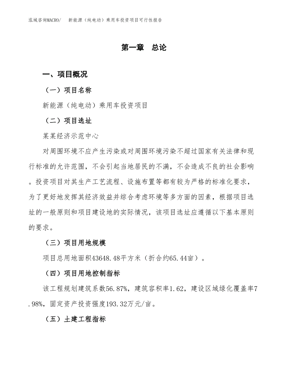 新能源（纯电动）乘用车投资项目可行性报告(园区立项申请).docx_第2页