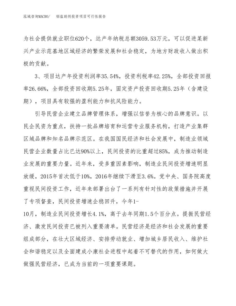 铝盐助剂投资项目可行性报告(园区立项申请).docx_第5页