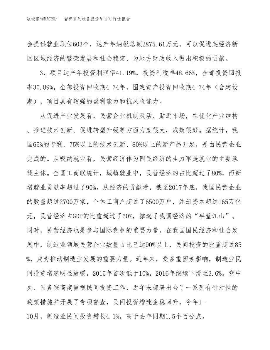 岩棉系列设备投资项目可行性报告(园区立项申请).docx_第5页