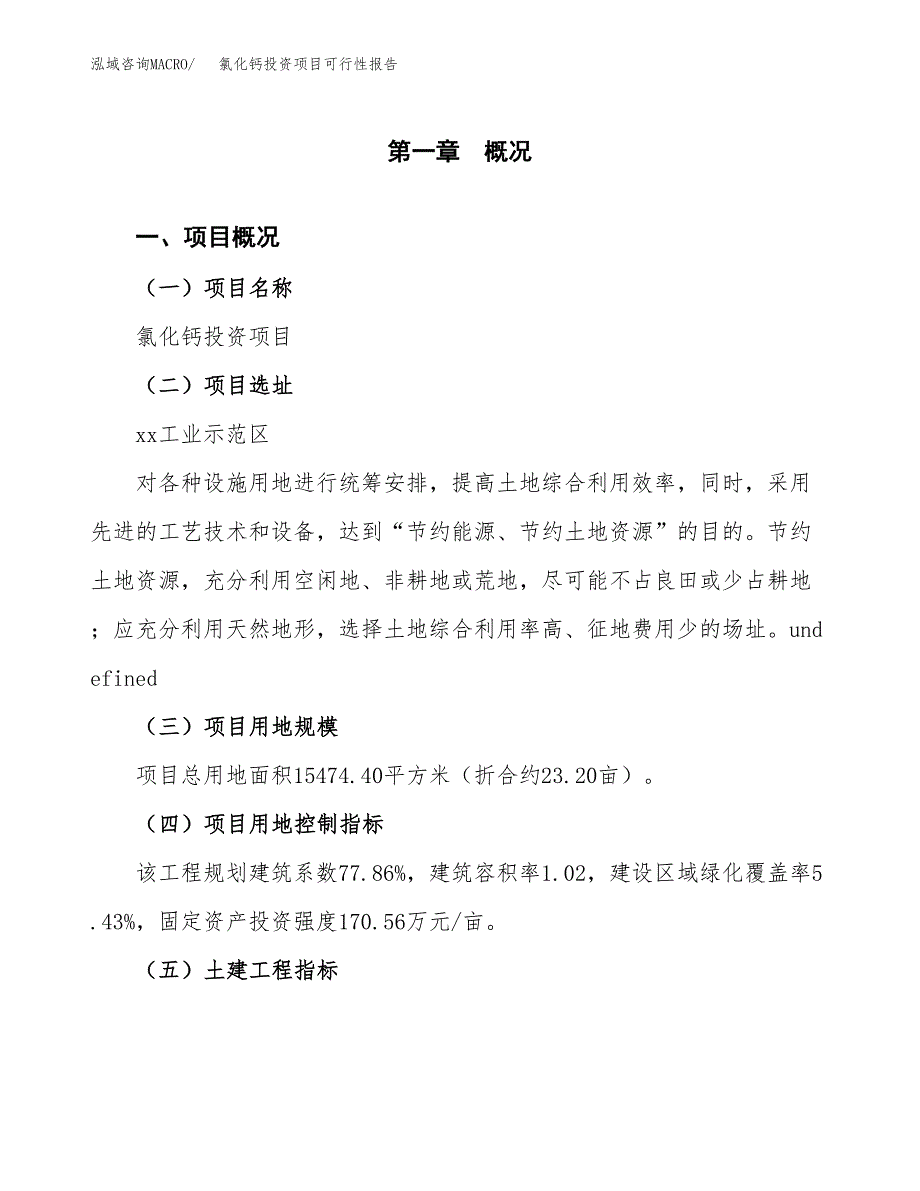 氯化钙投资项目可行性报告(园区立项申请).docx_第2页