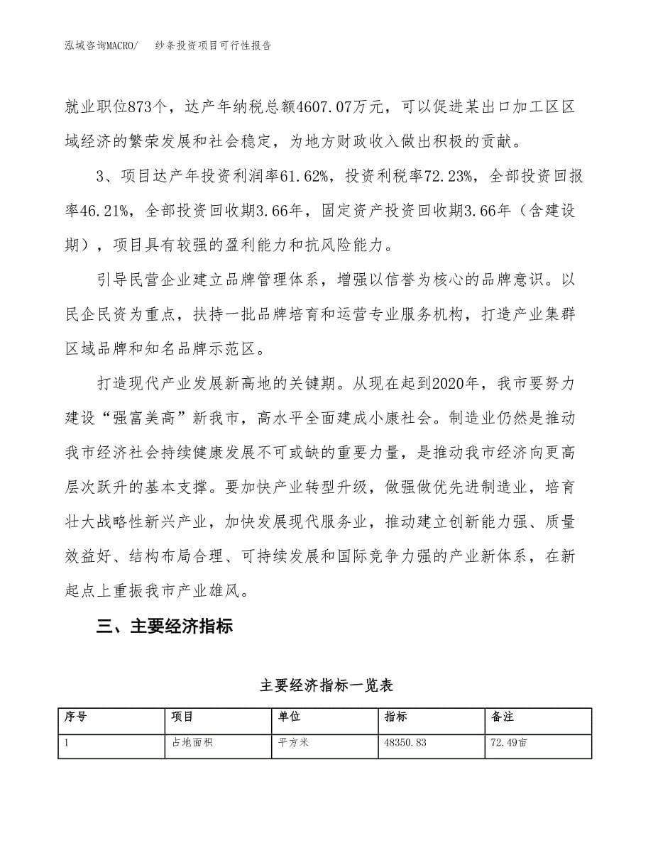 纱条投资项目可行性报告(园区立项申请).docx_第5页