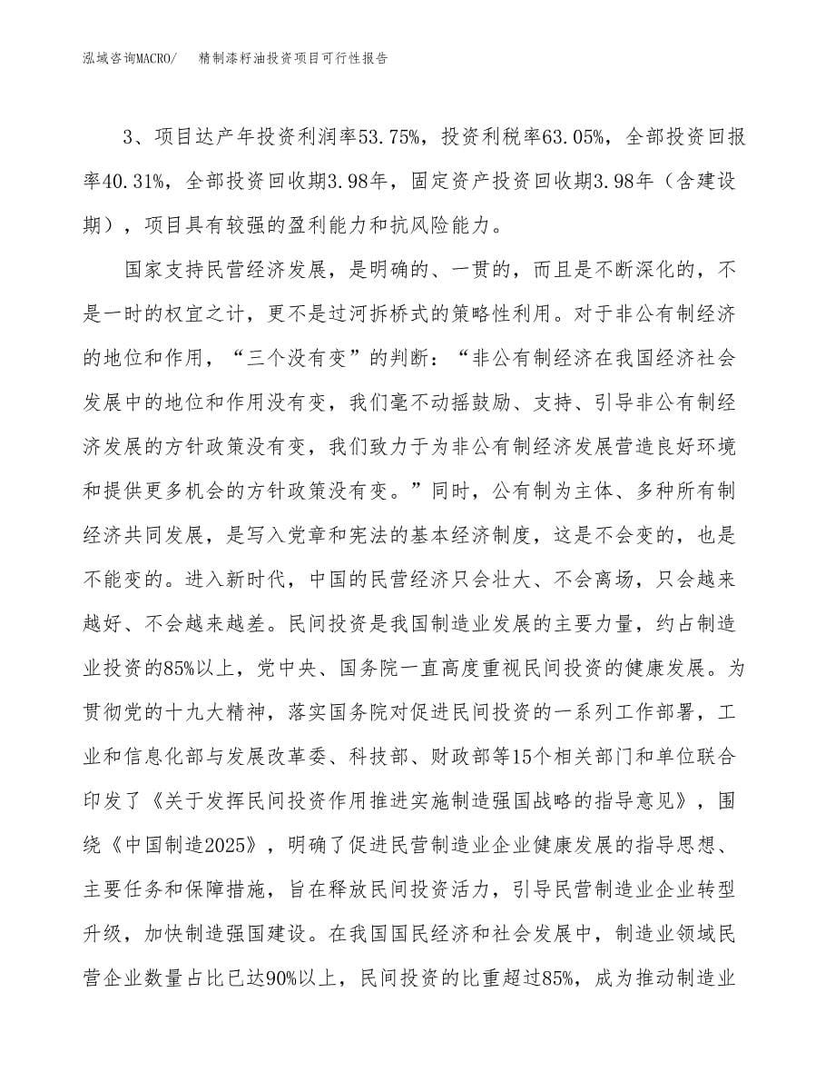 精制漆籽油投资项目可行性报告(园区立项申请).docx_第5页