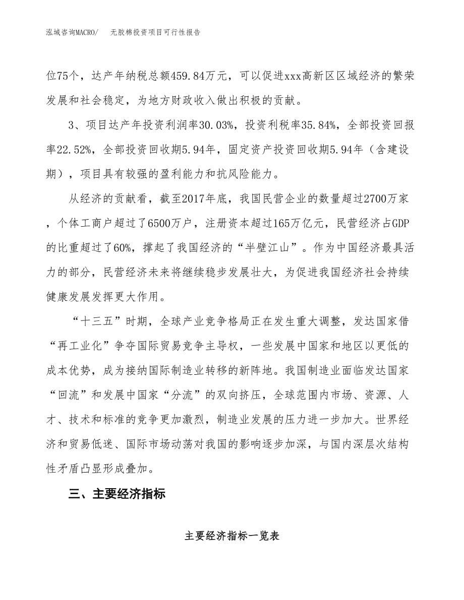 无胶棉投资项目可行性报告(园区立项申请).docx_第5页