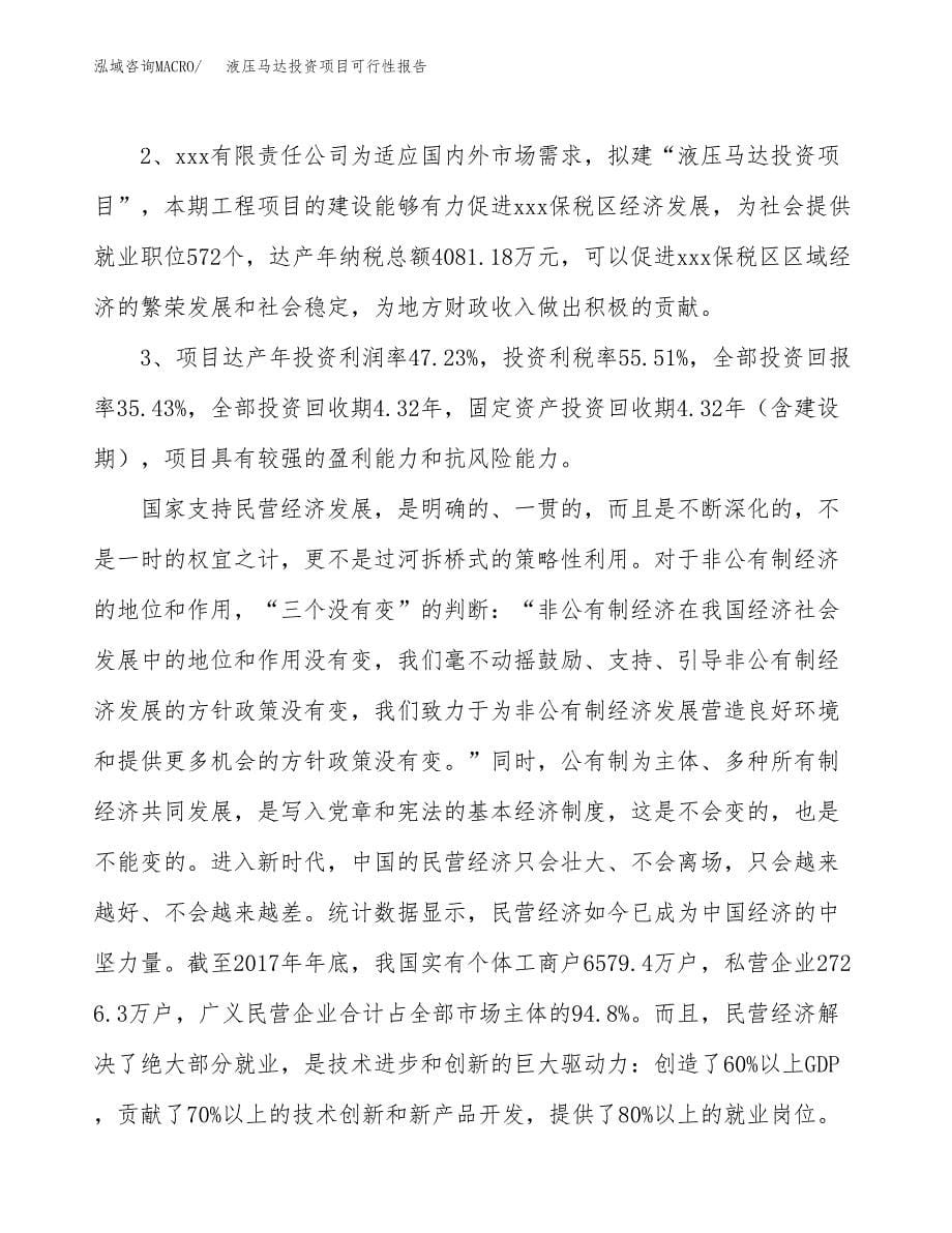 液压马达投资项目可行性报告(园区立项申请).docx_第5页