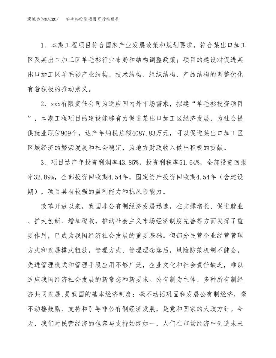 羊毛衫投资项目可行性报告(园区立项申请).docx_第5页