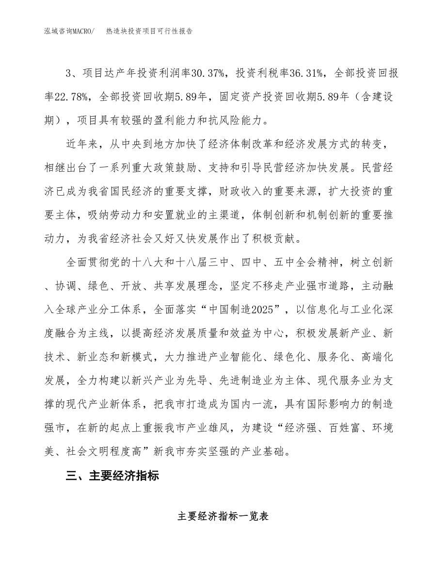 热造块投资项目可行性报告(园区立项申请).docx_第5页