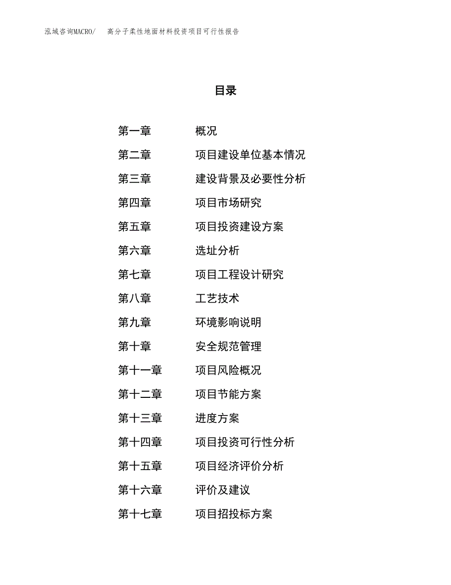 高分子柔性地面材料投资项目可行性报告(园区立项申请).docx_第1页