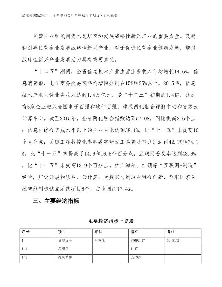 子午电动自行车轮胎投资项目可行性报告(园区立项申请).docx_第5页