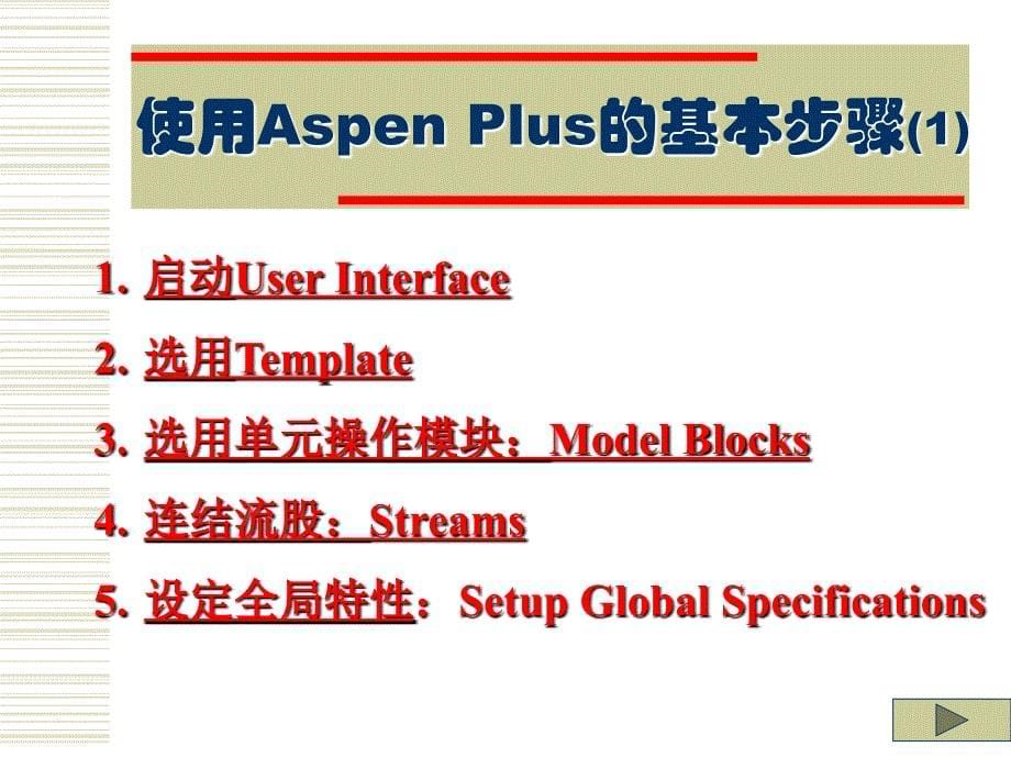 Aspen-plus-第一讲-ASPEN-Plus使用入门课件_第5页