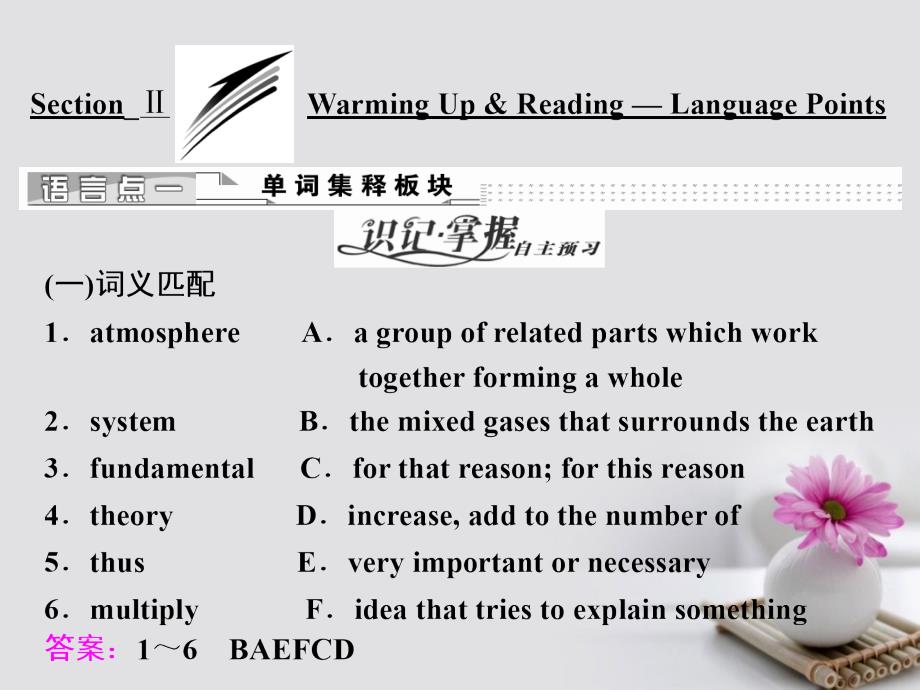 2017-2018学年高中英语 Unit 4 Astronomy the science of the stars Section Ⅱ Warming Up & Reading-Language Points课件 新人教版必修3_第1页