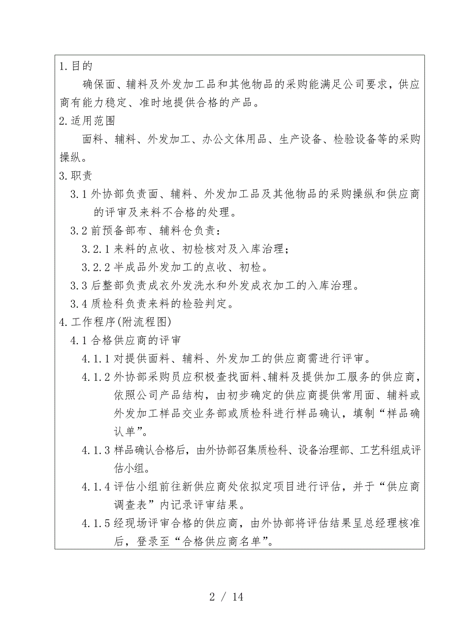 中山服装有限公司采购控制程序_第2页