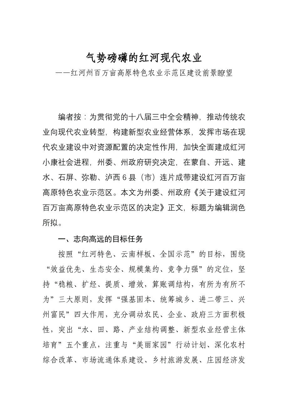 气势磅礴红河现代农业_第1页