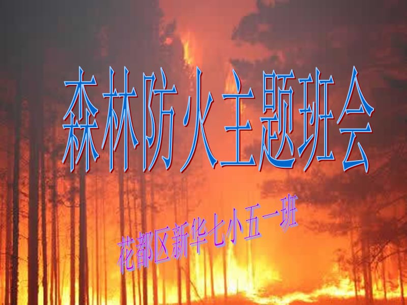 2017年森林防火主题班会_第1页