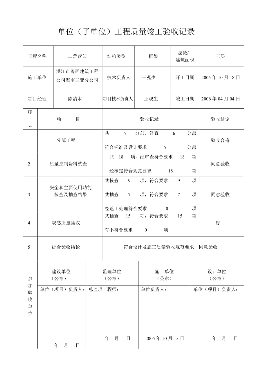 卷材防水层木窗安装观感控制表_第3页