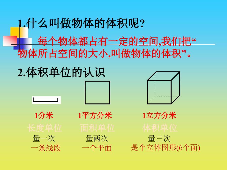 沪教版五年级数学下册课件： 长方体、正方体的体积 2_第3页