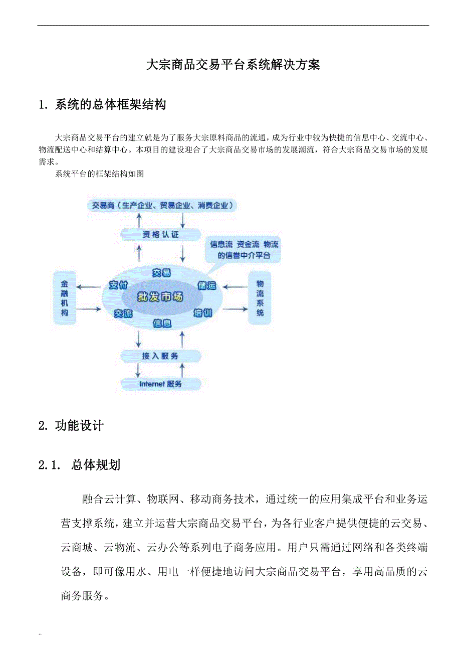 大宗商品交易平台与解决与方案_第2页