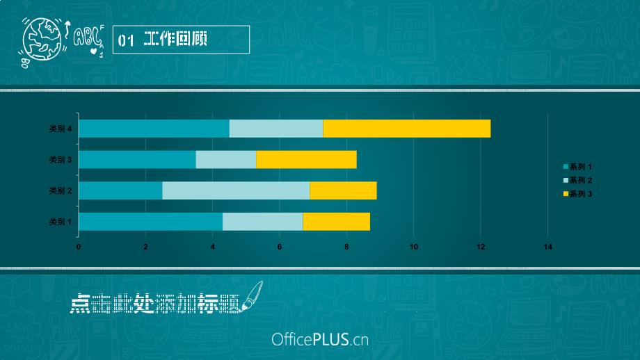 教育行业年终总结-黑板粉笔手绘风-跳跃黄蓝_第4页