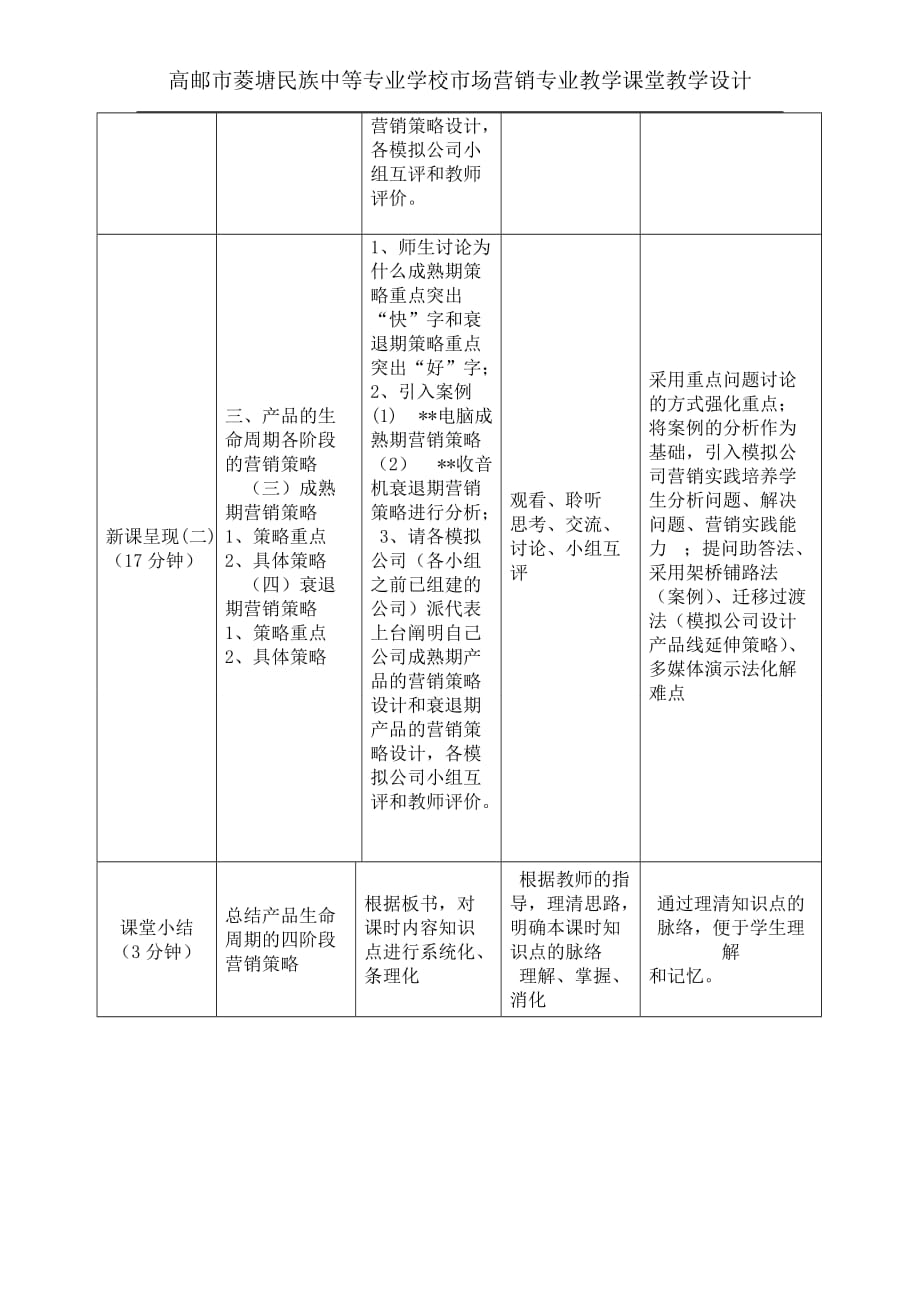 教学设计产品生命周期_第4页