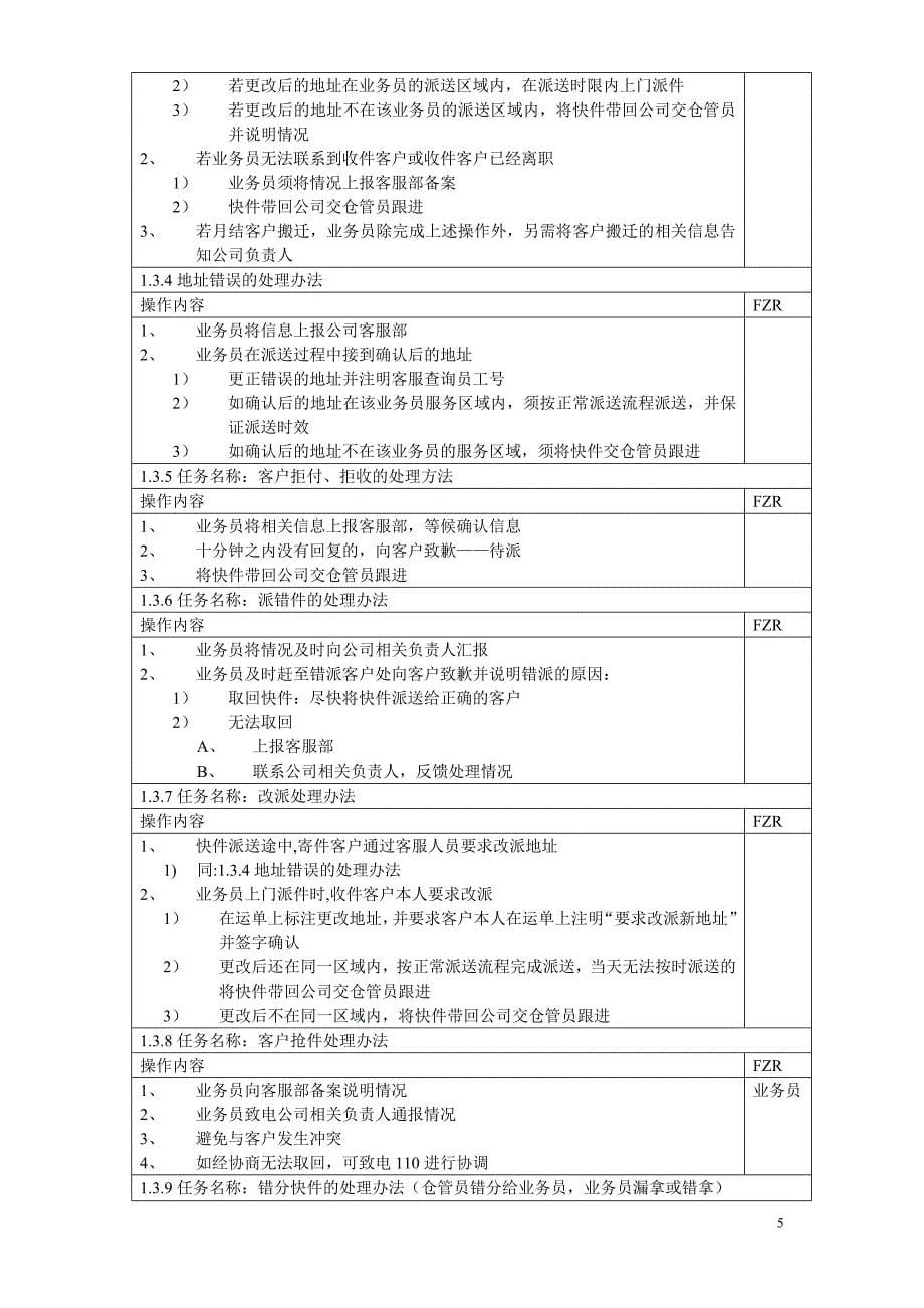 【精编】某快递公司取派件标准作业流程概述_第5页