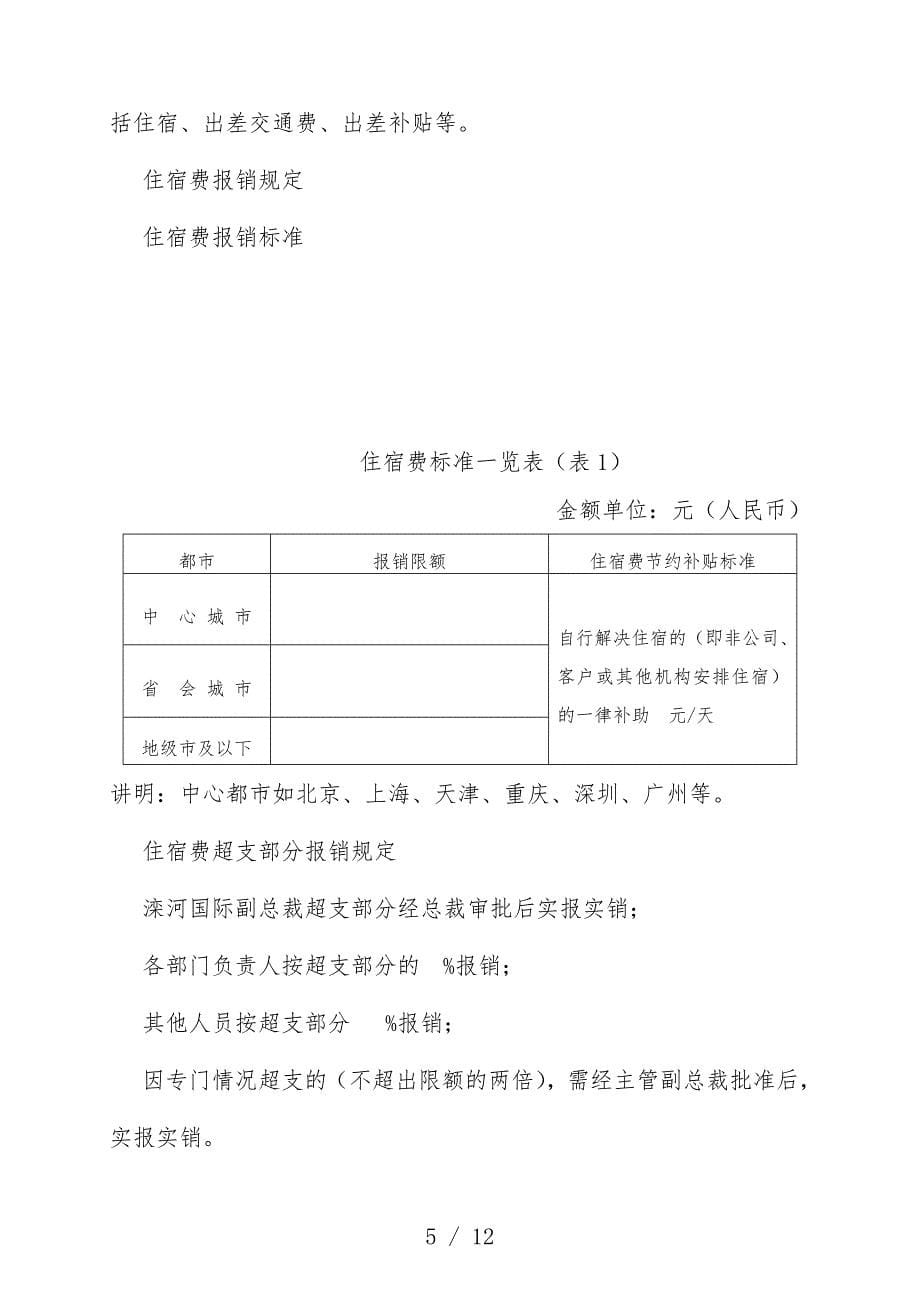 中国滦河国际投资控股公司费用报销管理手册_第5页