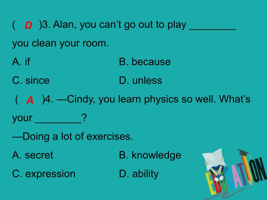 2019学年初三英语全册 Unit 1 How can we become good learners Section B（3a-Self Check）课后作业课件 （新版）人教新目标版教学资料_第3页