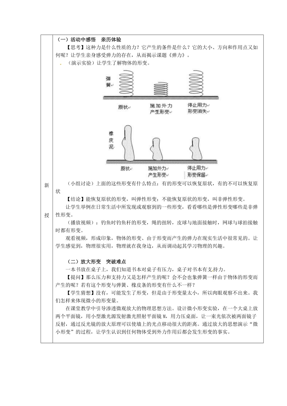 八年级物理下册第7章第2节弹力教案新人教版_第2页