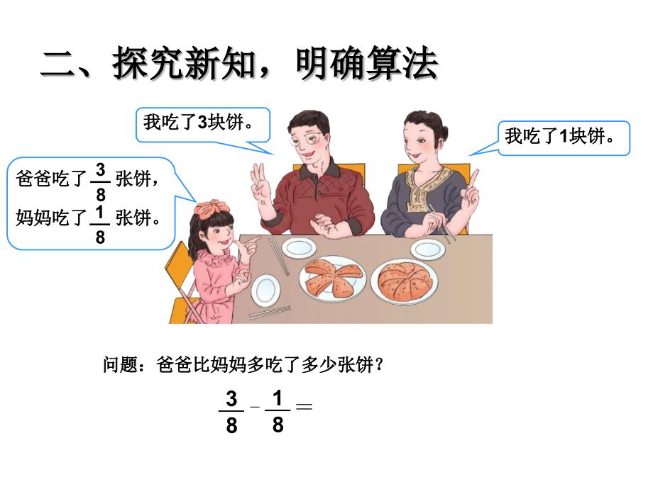 人教版小学数学五年级课件第六单元同分母分数加、减法例1_第4页