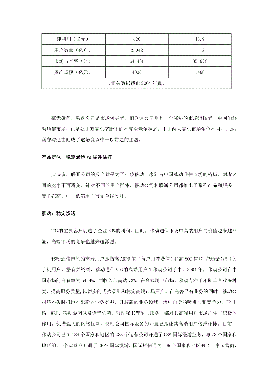 移动联通品牌策划双寡头坚守与追击_第2页