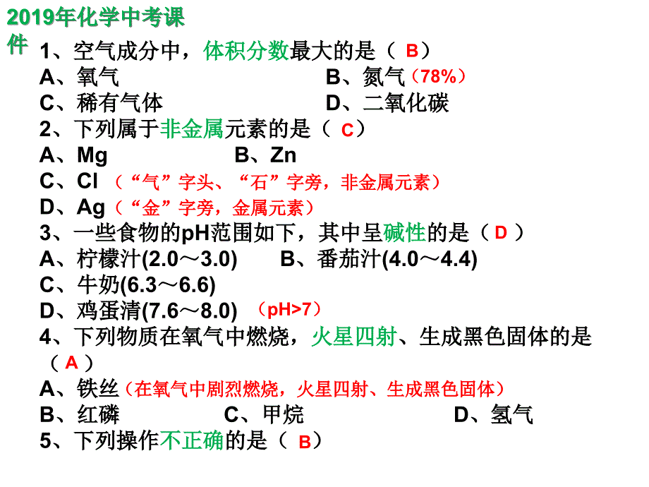 2019年北京市高级中等学校招生考试（中考）化学试卷课件（精析）_第1页