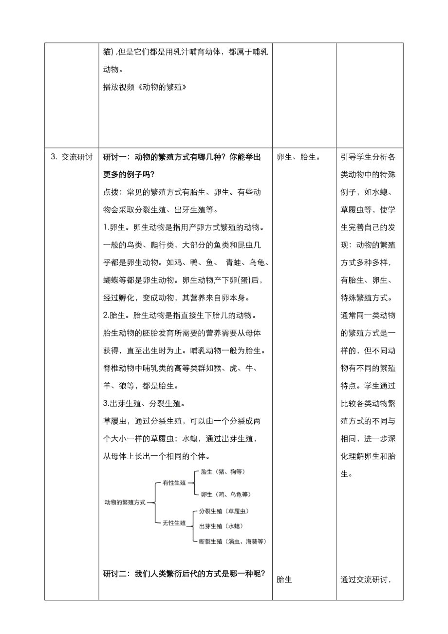 （教科版）小学科学三年级下册2.7 动物的繁殖（教案）_第4页