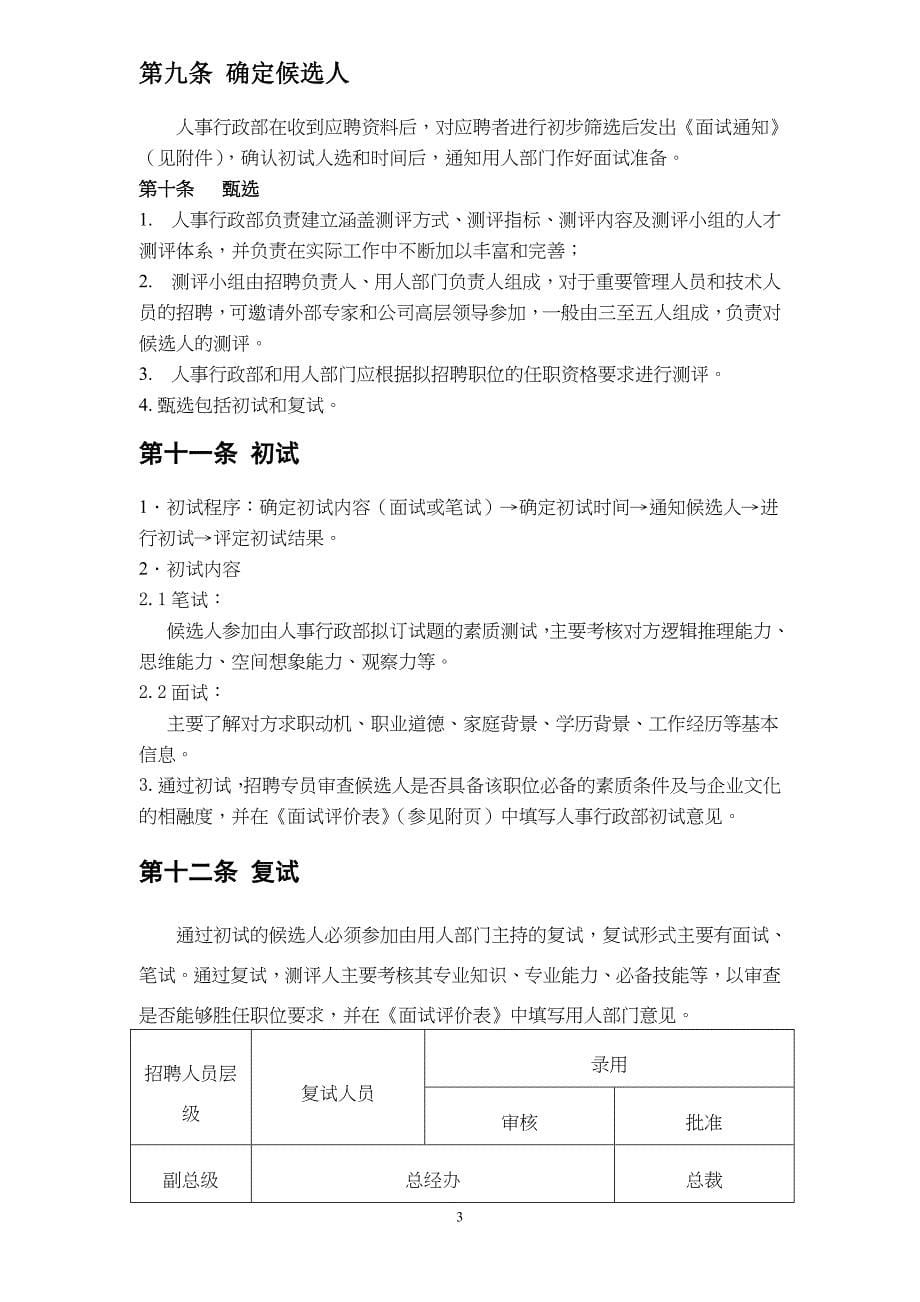 【精编】某公司招聘管理制度汇编_第5页