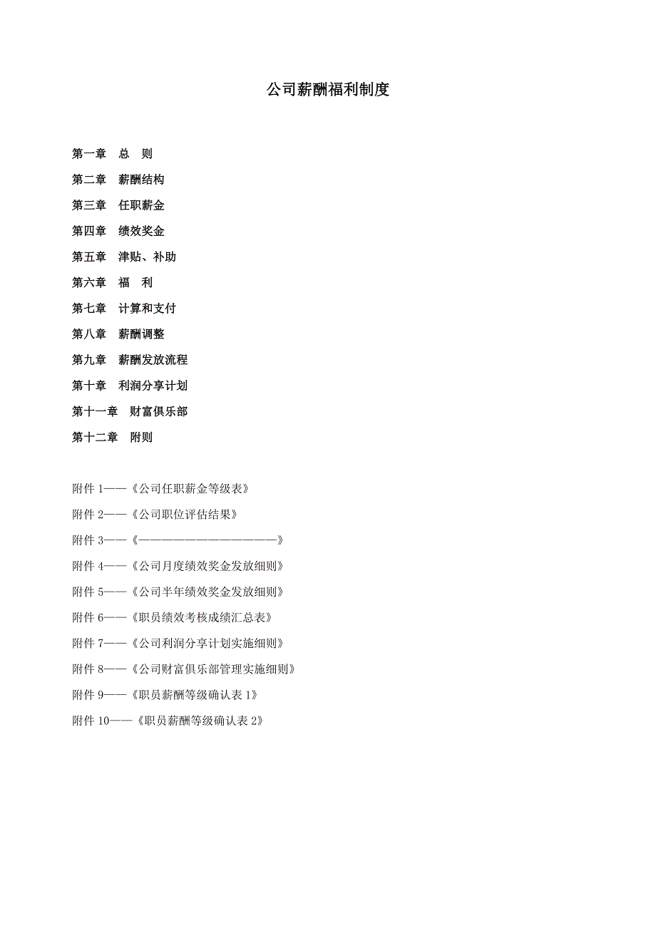 【精编】某公司薪酬福利制度汇编_第1页