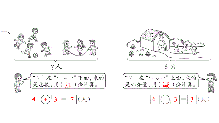 一年级数学上册人教习题课件第6课时解决问题2_第3页