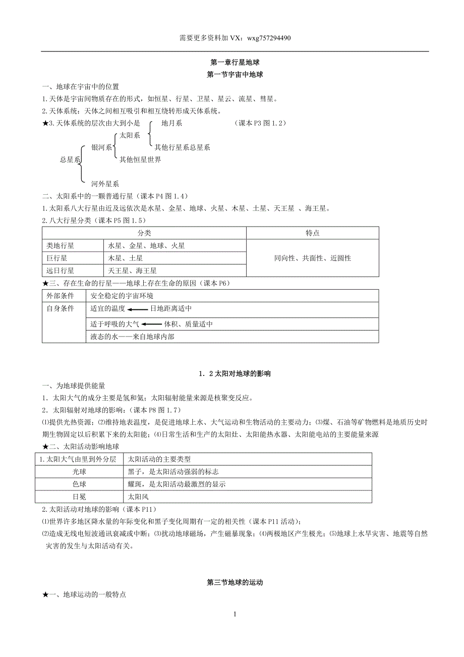 高中地理 必修 必背知识点归纳整理_第2页