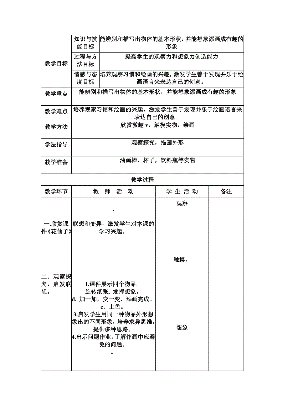 湘教版二年级美术下01课-07课教案.doc_第3页