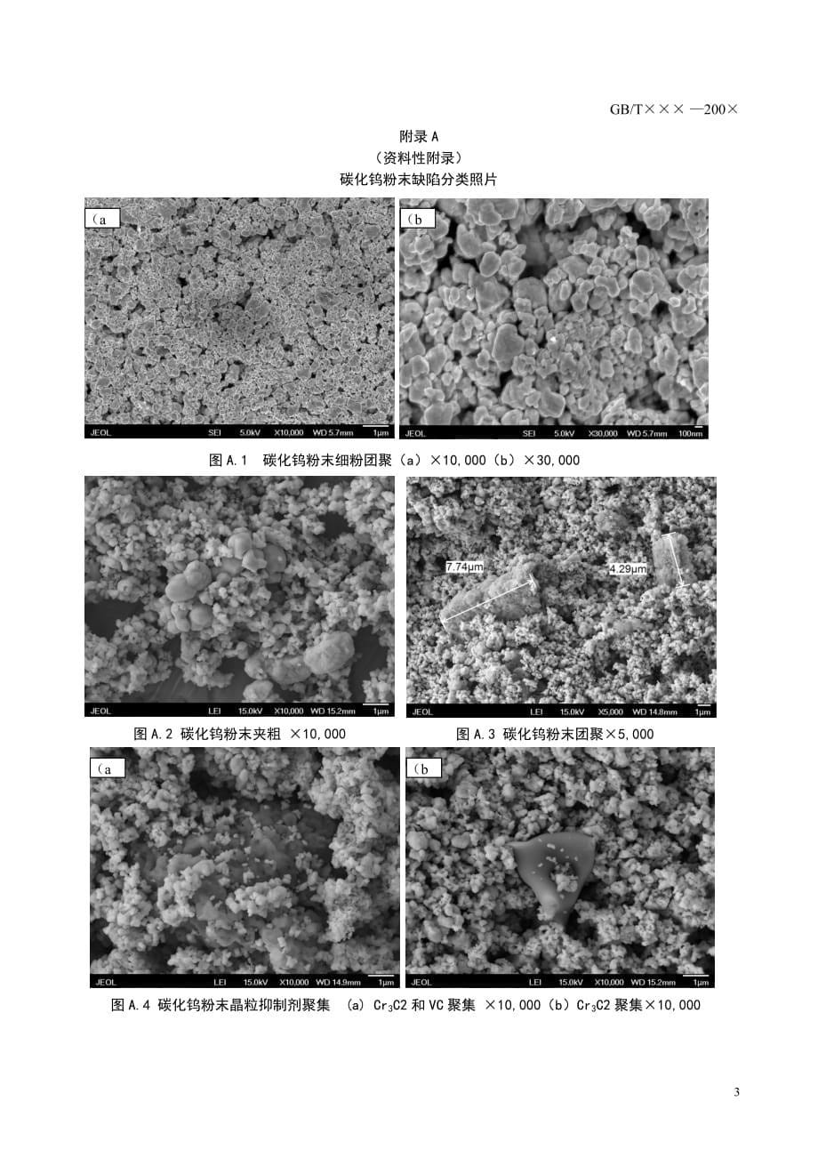碳化钨粉末微观组织及缺陷检测方法(国标征求意见稿)_第5页