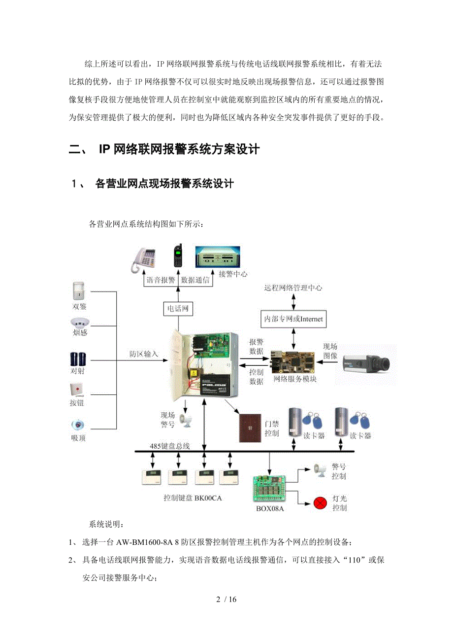 银行IP网络联网报警系统方案_第2页