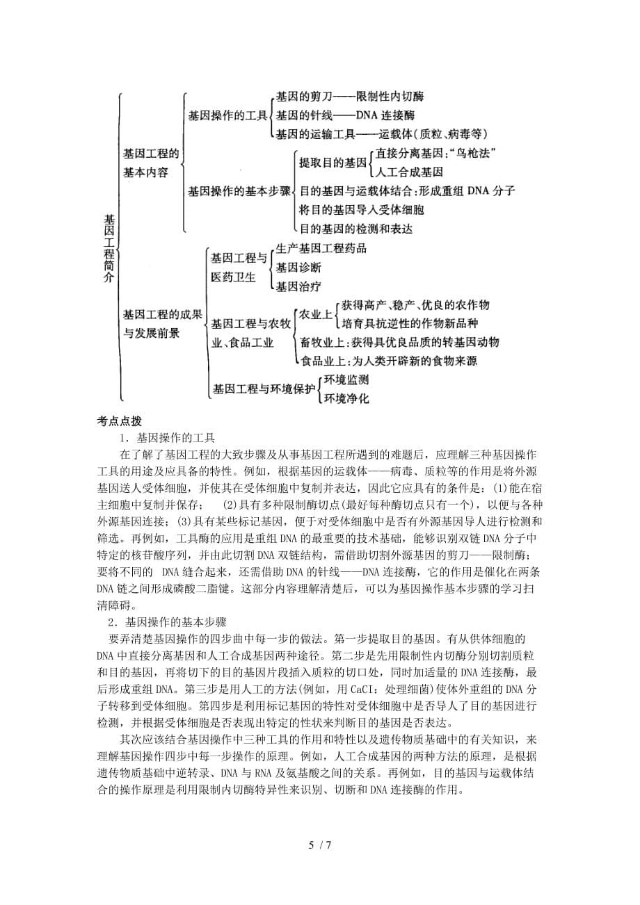 专题七 遗传与基因工程_第5页