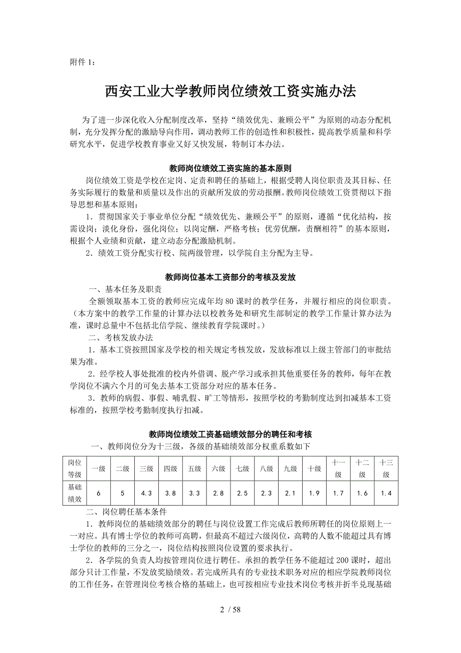 西安工业大学绩效工资方案11修订稿_第2页