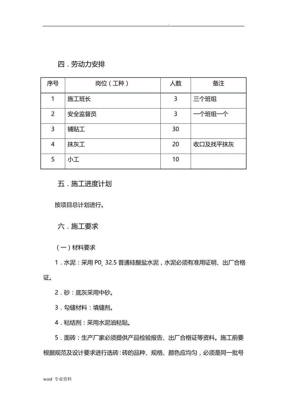 广场项目外墙面砖施工方案_第4页