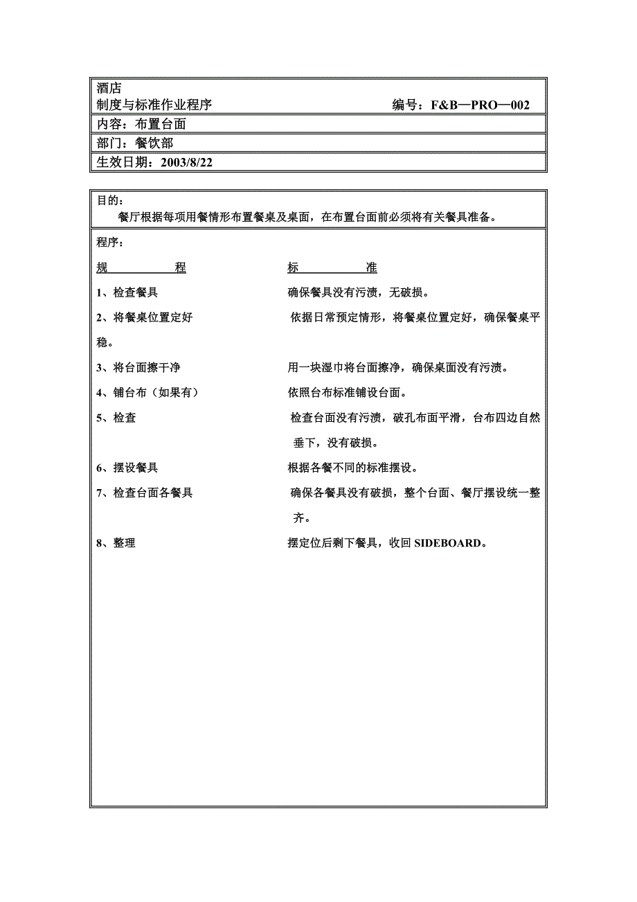 【新编】专业餐饮服务培训资料-制度与标准作业程序_第1页